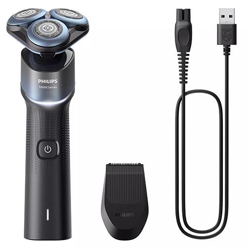 【長期保証付】フィリップス(PHILIPS) X5006/05 アクアブルー/ブラック Shaver series 5000X 回転式 ウェット&ドライ電気シェーバー
