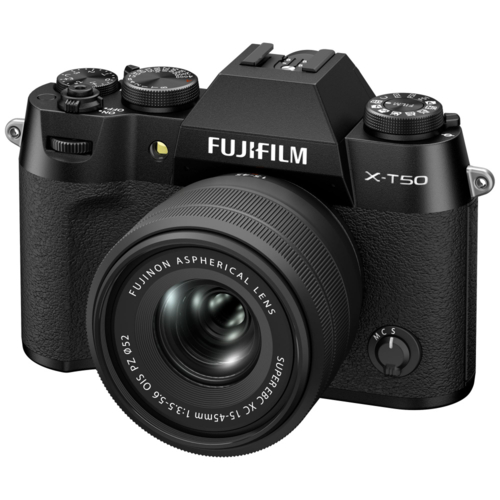 【長期保証付】富士フイルム(FUJIFILM) X-T50B ブラック XC15-45mmF3.5-5.6 OIS PZレンズキット ミラーレス一眼カメラ 日英2か国語モデル X-T50LK1545BJP
