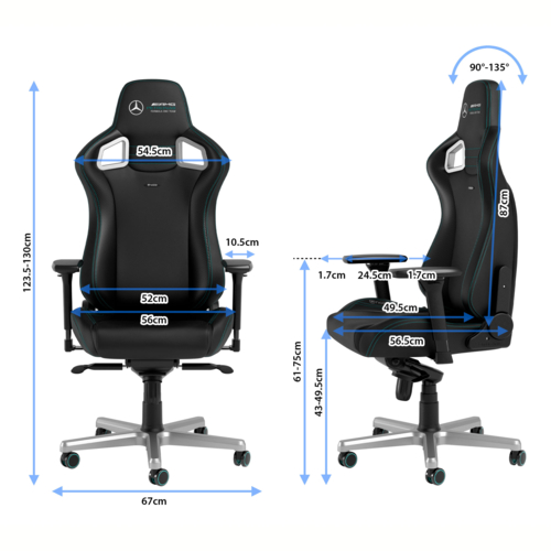 noblechairs(ノーブルチェアーズ) NBL-EPC-PU-MPF-SGL EPIC - Mercedes-AMG Petronas Formula One Team - 2021 Edition