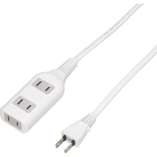 ヤザワ テーブルタップ 3個口(上挿し2・横挿し1) 2m HSL302WH(ホワイト)