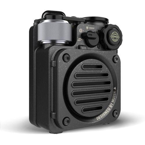 MUZEN(ミューゼン) MW-PVXI2-BK ブラック Wild Mini 第2世代 Bluetooth スピーカー ミリタリースタイル 屋外用のフラッシュライトを装備