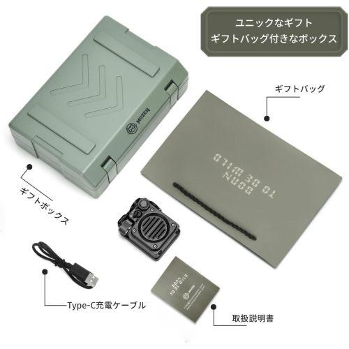 MUZEN(ミューゼン) MW-PVXI2-BK ブラック Wild Mini 第2世代 Bluetooth スピーカー ミリタリースタイル 屋外用のフラッシュライトを装備_9