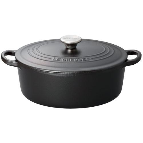ル・クルーゼ(LE CREUSET) ココット オーバル IH対応 両手鍋 27cm 2102-27 マットブラック