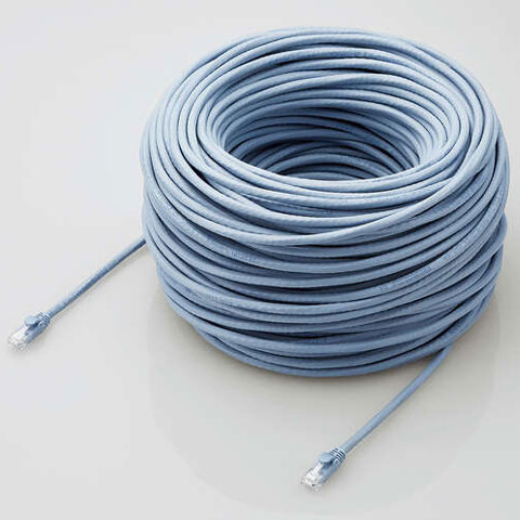エレコム(ELECOM) LD-GPAT/BU100RS ブルー Cat6A LANケーブル 100m