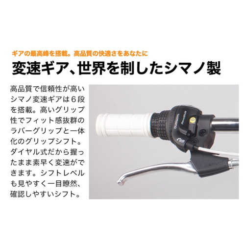 クロスバイク 700x28C シマノ製6段変速 21テクノロジー(21Technology) CL266(ホワイト)_3