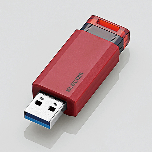 エレコム(ELECOM) MF-PKU3032GRD(レッド) ノック式 USB3.1メモリ 32GB