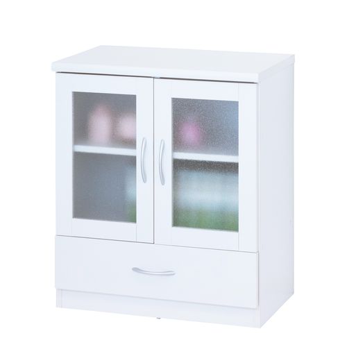 クロシオ 【組立式】フレッシュキャビネット Neo　ホワイト幅60cm 収納 食器棚