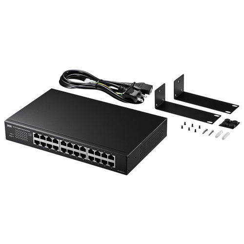 サンワサプライ LAN-GIGAH24L Giga対応スイッチングハブ 24ポート