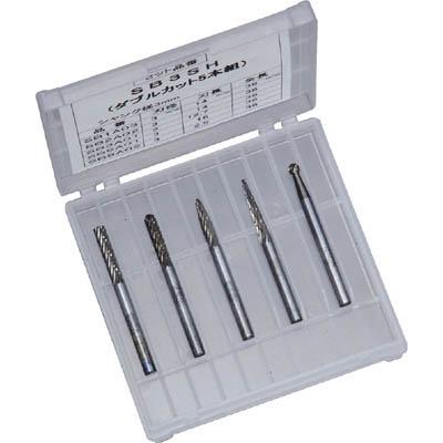 スーパーツール SB3SH 超硬バーシャンク径3ミリ 5本組セット ダブルカット