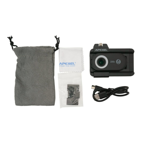 APEXEL APL-MS200 スマートフォンコンパクト顕微鏡 200倍 高輝度LEDライト 828835_4