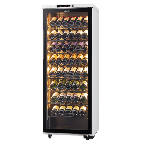 【標準設置料金込】【長期保証付】フォルスター(forster) ST-209GL W ロングフレッシュ 日本製ワインセラー 74本収納 左開き 傾斜ラック標準装備 酷暑対応 省エネモデル ホワイト