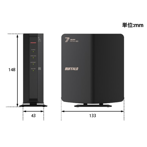 バッファロー(BUFFALO) WSR3600BE4P-BK ブラック Wi-Fi 7 be 2882+
