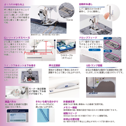 JUKI(ジューキ) HZL-F400JP Exceed Dressmake エクシード ドレス