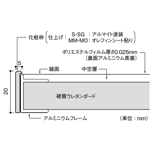 リフェクス 軽くて割れないミラー 鏡 吊式姿見 メープル REFEX 【代引不可/北海道・沖縄・離島配送不可】_6