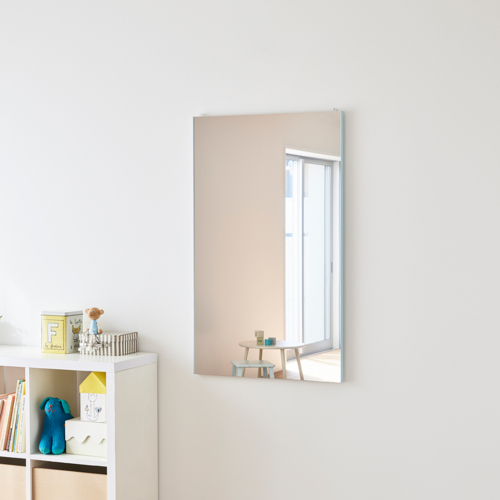 リフェクス 軽くて割れないミラー 鏡 リフェクス バリエ ダブル ペールブルー REFEX 【代引不可/北海道・沖縄・離島配送不可】