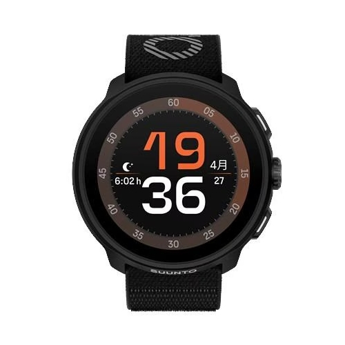 SUUNTO(スント) SS051109000 オールブラック ウェアラブルウォッチ 46mmテキスタイルストラップ AMOLEDディスプレイ