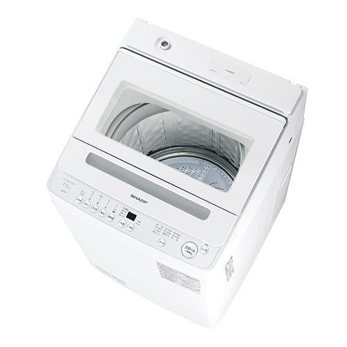 シャープ(SHARP) ES-GV7K-W ホワイト系 穴なし槽 全自動洗濯機 洗濯7kg_7