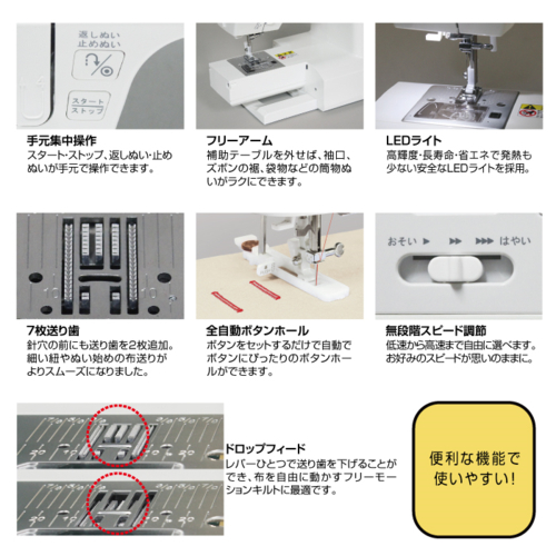 【長期保証付】シンガー(SINGER) SN-e16 コンピュータミシン 初心者向け 手元集中操作 自動針穴糸通し 全自動ボタンホール