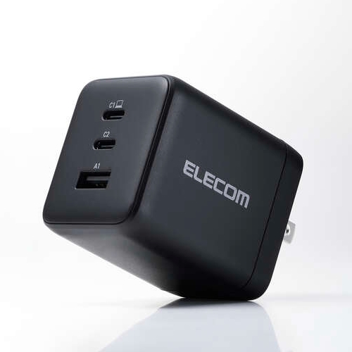エレコム(ELECOM) ACDC-PD104100-BK ブラック 充電器 PD 100W PPS対応 USB-C USB-A GaN II採用 MacBook スマホ対応 タブレット対応