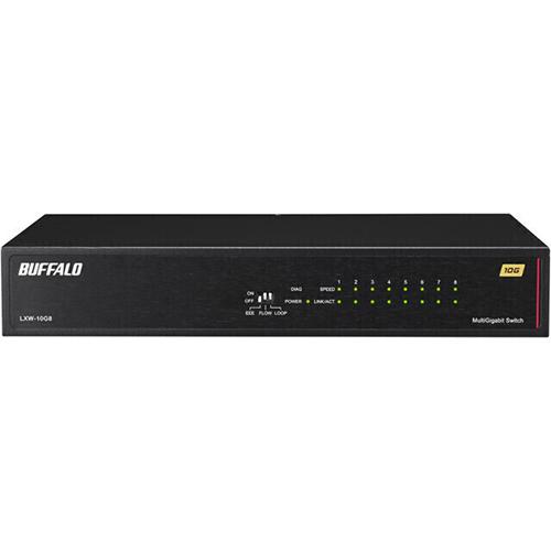 バッファロー(BUFFALO) LXW10G8 ブラック 10Gbps対応 8ポート スイッチングハブ_1