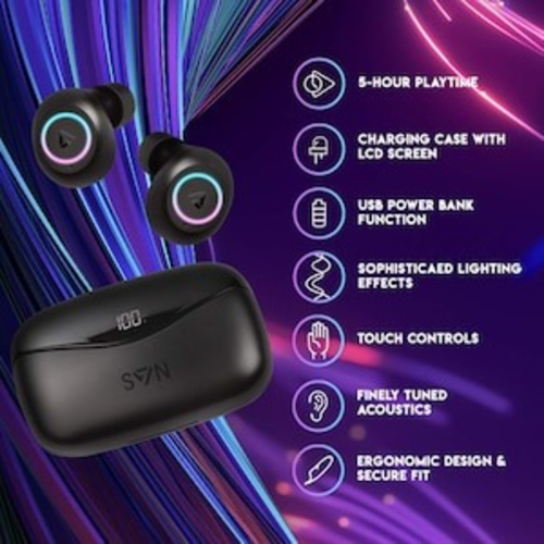 SVN Sound Neon200 SVN Sound by Steve Aoki 完全ワイヤレスイヤホン ノイズキャンセリング付きデュアルマイク搭載