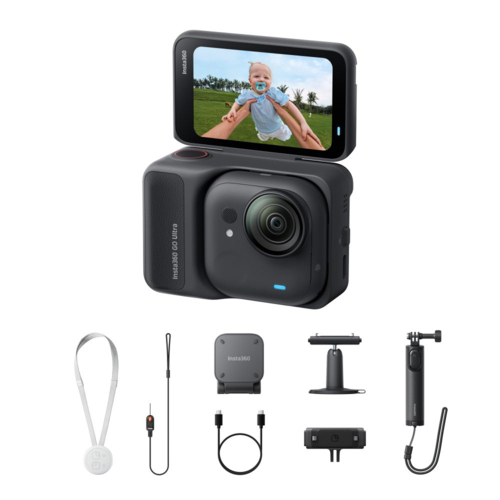 【長期保証付】Insta360 Insta360 GO ULTRA ミッドナイトブラック 4Kアクションカメラ クリエイターバンドル CINSABEA-GOUltra06 国内正規品
