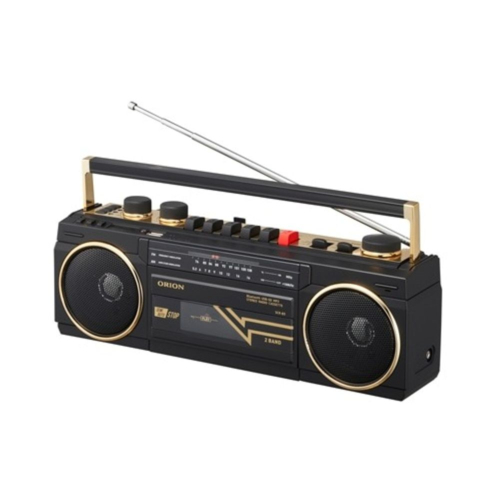 【長期保証付】ORION SCR-B3-BK ブラック Bluetooth搭載ステレオラジオカセット レトロ USB SD MP3 FM/AM