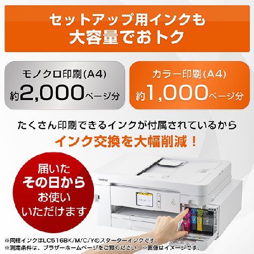 ブラザー(brother) MFC-J4450N インクジェットプリンター 複合機 A4 無線LAN プリンター コピー スキャナー ファクス ホワイト_7