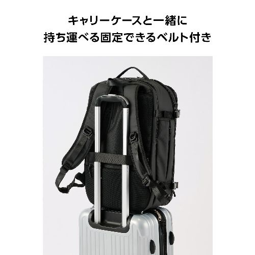 エレコム(ELECOM) BM-BPTR01BK ブラック リュック 大容量 35L シューズ収納 16インチPC対応 小物整理ポケット付 バックパック 180度オープン構造_5