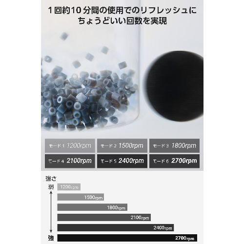 エレコム(ELECOM) HCR-GN04BK ブラック リフレッシュガン インパクトモデル 6段階 本格セルフケア ECLEAR_4