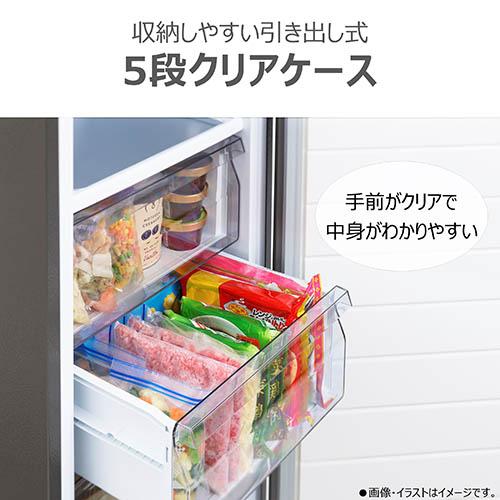 【長期保証付】東芝(TOSHIBA) GF-Y14HS-HT ダークシルバー HS 1ドア冷凍庫 右開き 135L 幅479mm_4