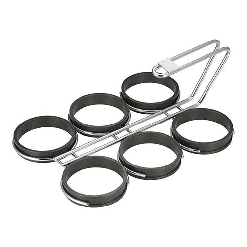 ヒキモト まんまる目玉焼リング 6個焼用 テフロン加工 大