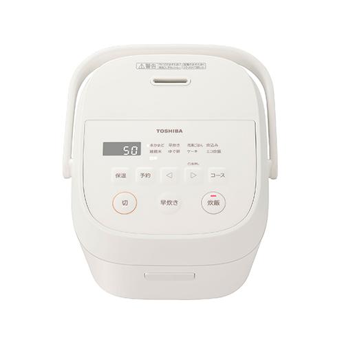 【長期保証付】東芝(TOSHIBA) RC-5AMX-W ミルキーホワイト マイコン炊飯器 3合炊き_1