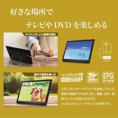 【長期保証付】ダイヤモンドヘッド OT-FTD156TE 15.6インチ フルセグポータブルテレビ DVDプレーヤー搭載 HDMI入力搭載_2