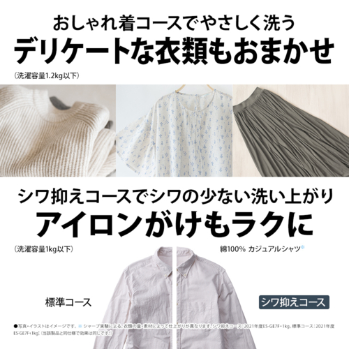 【設置】シャープ(SHARP) ES-TX6K-W ホワイト系 タテ型洗濯乾燥機 穴なし槽
