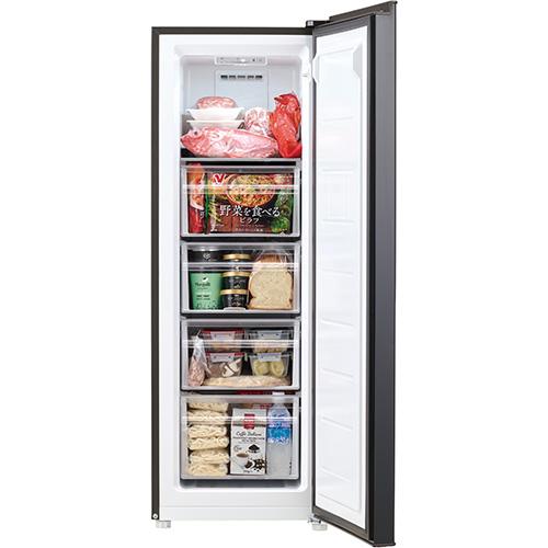 【設置＋リサイクル】ハイアール(Haier) JF-UFS11B-K ブラック 1ドア冷凍庫 右開き 107L 幅450mm_10