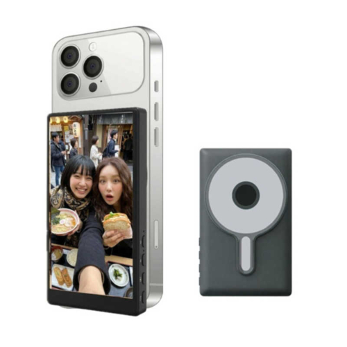 KEIYO(ケイヨー) AN-S151T-BK ブラック スマホ用自撮りモニター Camee Neo キャミーネオ 音声出力・直接タッチ対応版_1