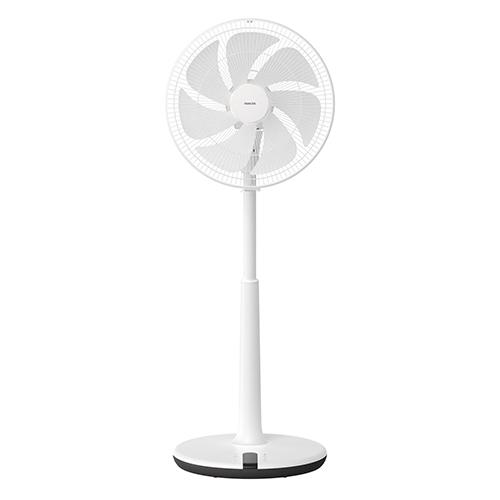 【長期保証付】山善(YAMAZEN) RHX-BED035 W  35cmDCハイリビング扇風機　温度センサー搭載　7枚羽根　リモコン付　風量12段階