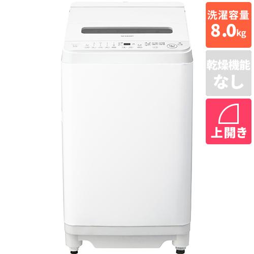 シャープ(SHARP) ES-SV8L-W ホワイト系 穴なし槽シリーズ 全自動洗濯機 上