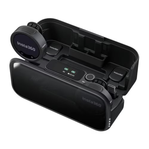 Insta360 Insta360 Mic Pro 2TX+1RX 変速機機2台+受付機1台 MCA10-MICPRO01 カスタマイズできるE-Ink見せびらかす積み上げるの無線電話マイクロホン