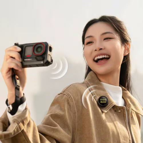 Insta360 Insta360 Mic Pro 2TX+1RX 変速機機2台+受付機1台 MCA10-MICPRO01 カスタマイズできるE-Ink見せびらかす積み上げるの無線電話マイクロホン