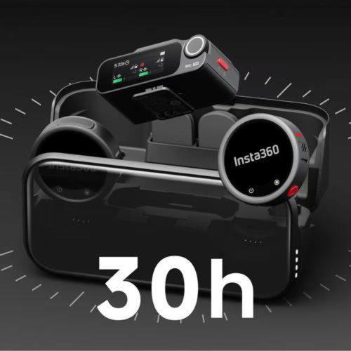 Insta360 Insta360 Mic Pro 2TX+1RX 変速機機2台+受付機1台 MCA10-MICPRO01 カスタマイズできるE-Ink見せびらかす積み上げるの無線電話マイクロホン