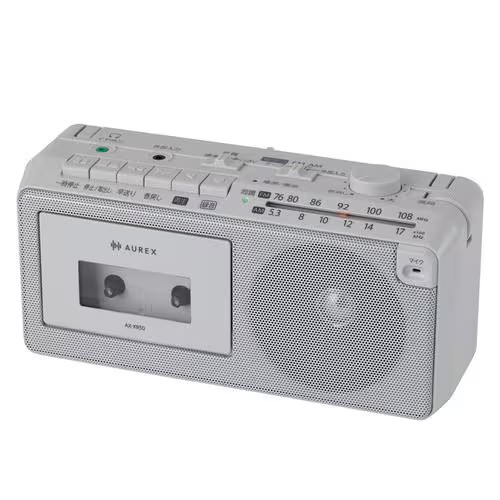 Aurex(オーレックス) AX-KR50-H グレー ラジカセ AM/FM ラジオカセット