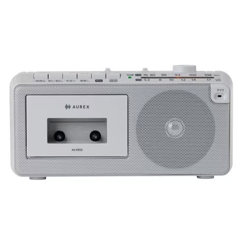 Aurex(オーレックス) AX-KR50-H グレー ラジカセ AM/FM ラジオカセット