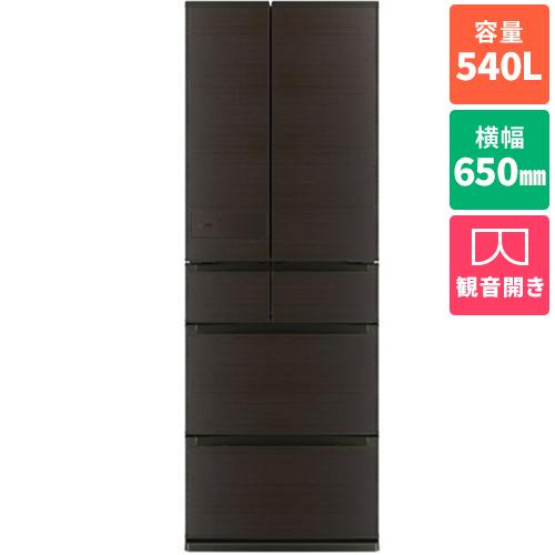 【標準設置料金込】【長期保証付】三菱(MITSUBISHI) MR-JM54N-M ロイヤルウッド JMシリーズ 6ドア冷蔵庫 観音開き 540L 幅650mm 152,250円