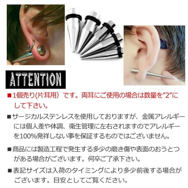 拡張器 ステンレス エキスパンダー 6G 4G 2G 0G 00G ホール