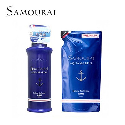 サムライ SAMOURAI アクアマリン 柔軟剤 本体680ml＋詰め替え用500ml