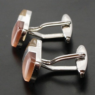 エリザベスパーカー】ブラウンツートーンカフス【カフスボタン