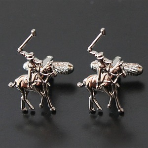 鎌倉カフス工房 馬モチーフカフスカフリンクス・カフスボタン dc053 ジョッキー競走馬・ カフスボタン - 鎌倉カフス工房- プレゼント