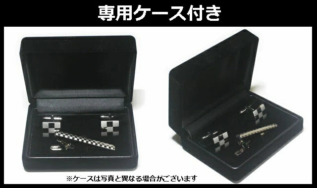べる誕生石カラークリスタルガラス・カフス＆ネクタイピンセット_10